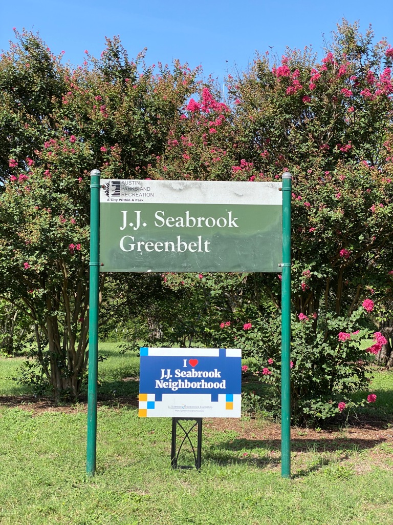 JJ Seabrook Greenbelt in our neighborhood